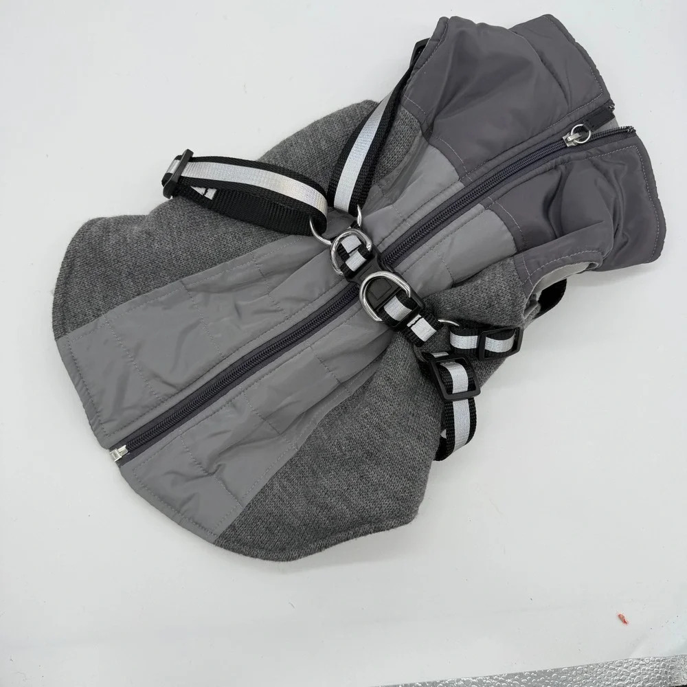 Top Paw SC16 Grey Harness Vest Large Dog Coat Puffer Sweater